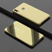Galvaniseren spiegel horizontale flip lederen case voor Xiaomi Redmi Note 7 / Redmi Note 7 Pro met houder (goud)