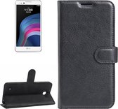Voor LG X5 Litchi Texture horizontale flip lederen tas met houder & kaartsleuven & portemonnee (zwart)