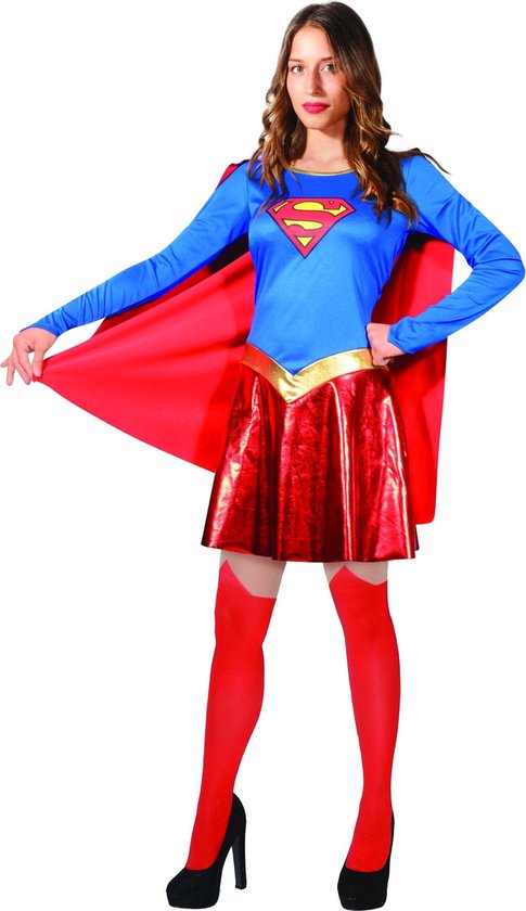 Gymnast Handschrift rijk Dc Comics Verkleedpak Superman Dames Polyester Rood/blauw 3-delig Maat M |  bol.com