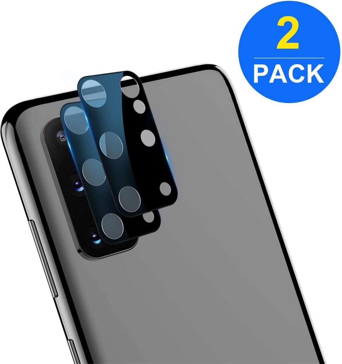Samsung Galaxy A71 camera lens Screenprotector beschermer / protector (2-pack) (zwart)