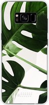 Samsung Galaxy S8 Plus Hoesje Transparant TPU Case - Tropical Plants #ffffff