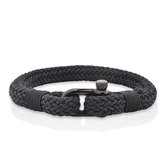 Armband Heren - Armband Mannen - Armband Dames - Heren Armband - Armband - Zwarte Armband met Zwarte Sluiting - Knead