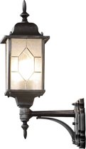 Konstsmide Milano - Wandlamp opwaarts 53cm - 230V - E27 - zwart/zilver