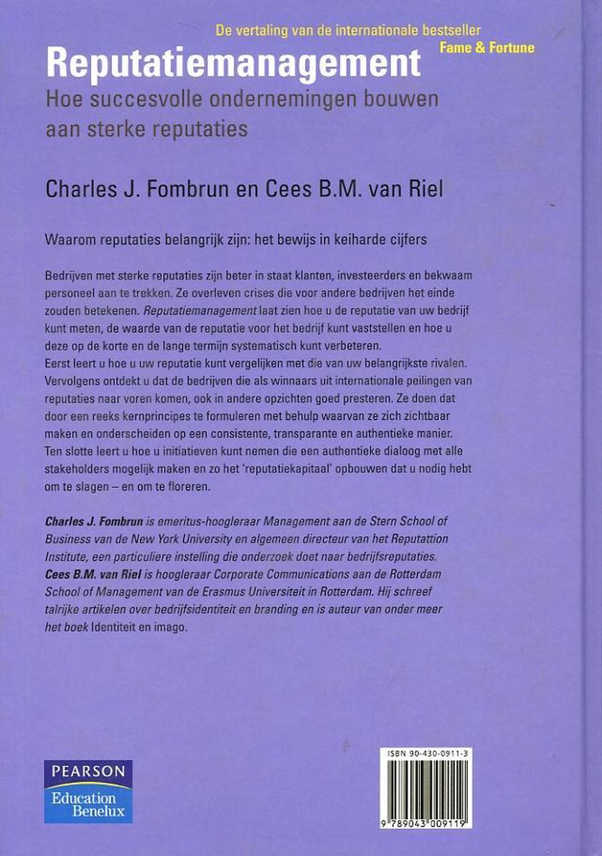 Reputatiemanagement - back cover