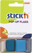 Stick'n Index tabs - 45x25mm, blauw, 50 tabs, bladwijzers