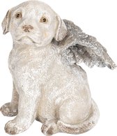 Clayre & Eef Beeld Hond 16x13x20 cm Grijs Polyresin Woonaccessoires