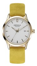 Orphelia Suede OF711821 Horloge - Leer - Geel - Ø 36 mm