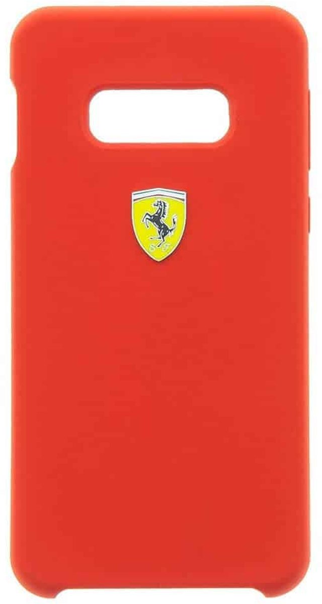 Ferrari Plain Backcase Hoesje Samsung Galaxy S10e - Rood