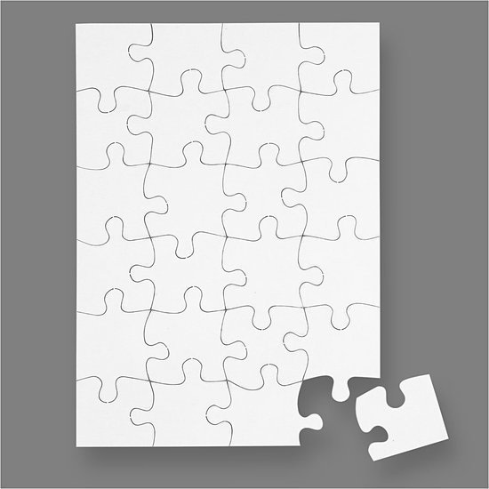 Puzzle vierge, A5 15x21 cm, 16 pièces | bol