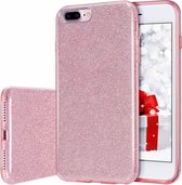 Backcover Hoesje Geschikt voor: iPhone 7 Plus / 8 Plus Glitters Siliconen TPU Case roze - BlingBling Cover