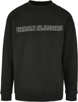 Urban Classics Crewneck sweater/trui -L- Mid Logo Oversized Zwart