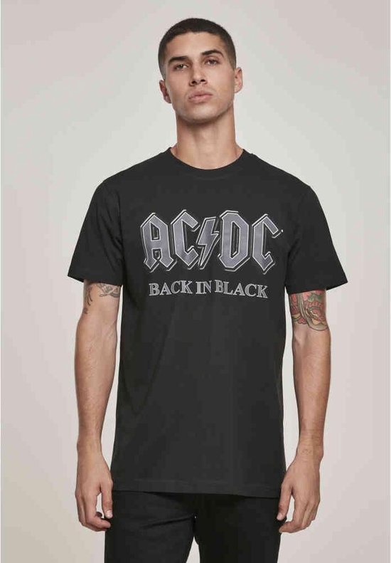 Urban Classics AC/DC - ACDC Back In Black Heren T-shirt - XS - Zwart