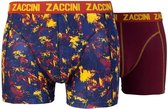 Zaccini - 2-Pack Boxershorts - Uni - Splash - Oranje - Navy