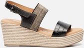 OH MY SANDALS Sandalen met sleehak zwart - Maat 37