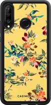 Huawei P30 Lite hoesje - Bloemen geel flowers