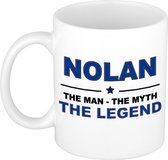 Nolan The man, The myth the legend cadeau koffie mok / thee beker 300 ml