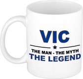 Vic The man, The myth the legend cadeau koffie mok / thee beker 300 ml