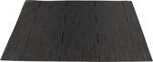 4x Placemats/onderleggers zwart 30 x 45 cm - Tafel dekken - Tafeldecoratie 4 stuks