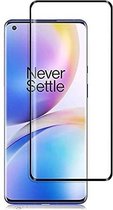 OnePlus 8 Pro Screenprotector - Full Cover Screenprotector - Gehard Glas - Zwart