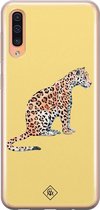 Samsung A50/A30s hoesje siliconen - Leo wild | Samsung Galaxy A50/A30s case | geel | TPU backcover transparant