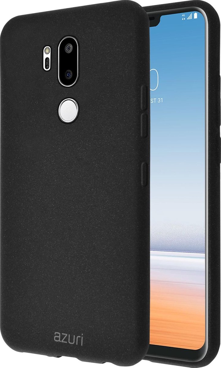 Azuri flexible cover met zandtextuur - zwart - voor LG G7