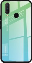 Voor Vivo Y17 Gradient Color Glass Case (Sky Blue)