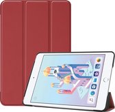 Custer Texture Horizontal Flip Smart PU lederen tas voor iPad Mini 4 / Mini 5, met slaap / waakfunctie en drievoudige houder (wijnrood)