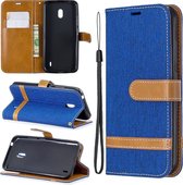 Kleuraanpassing Denim Texture Horizontale Flip Leather Case met houder & kaartsleuven & Wallet & Lanyard voor Nokia 2.2 (Royal Blue)