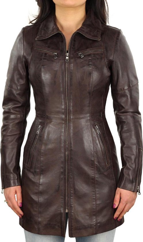 Versano Chicago Lange Leren Dames Jas L Versano Chicago Lange Leren Dames Jas L