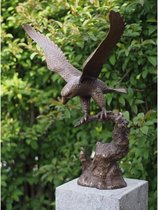 Tuinbeeld - bronzen beeld - Arend met gespreide vleugels - Bronzartes - 76 cm hoog
