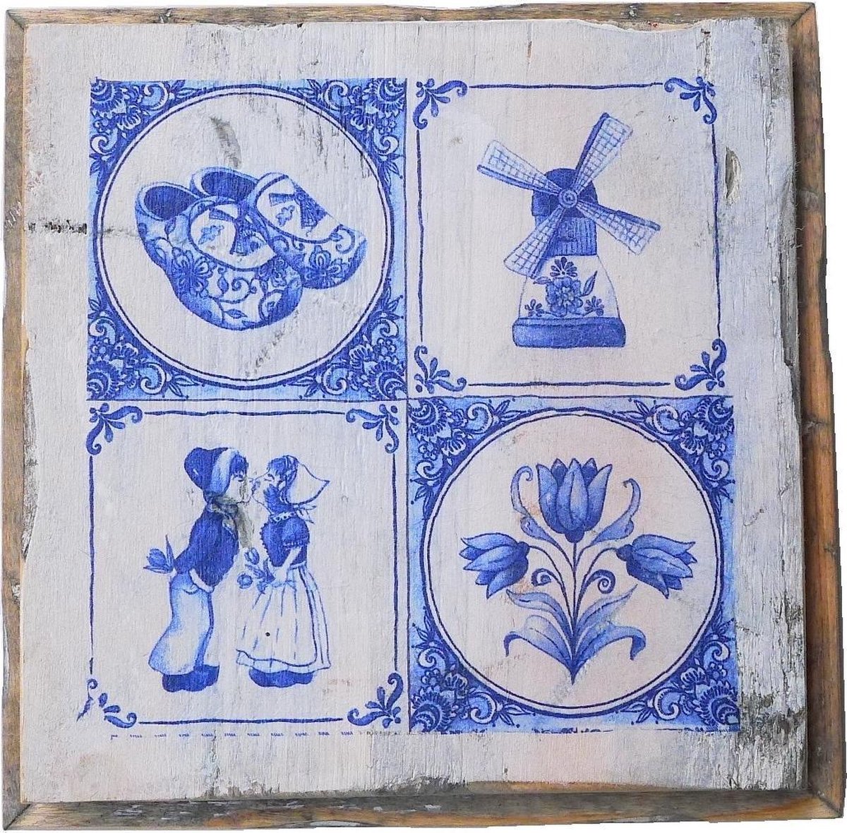 wooden tile old dutch delft 4  tile out