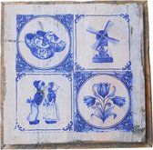 wooden tile old dutch delft 4  tile out