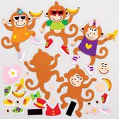 Baker Ross Aap Mix & Match Magneten (8 stuks) Knutselspullen en Knutselsets voor Kinderen