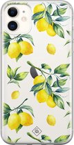 iPhone 11 transparant hoesje - Lemons | Apple iPhone 11 case | TPU backcover transparant