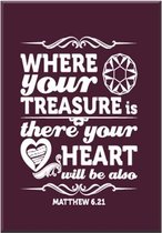Creditcard A6 pasje - Where your treasure is - 2 stuks