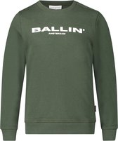 Ballin Amsterdam - Jongens Regular Fit Original Sweater - Groen - Maat 152