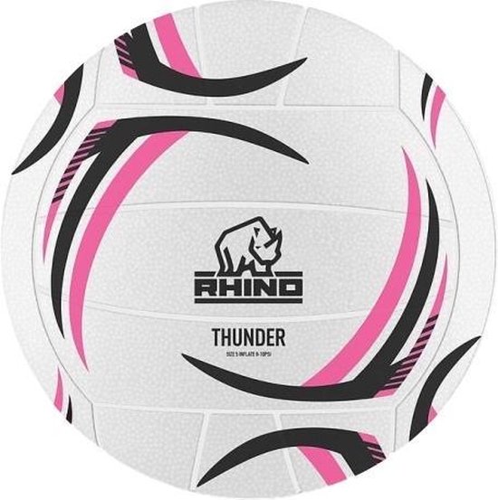 Rhino Netball Thunder Nylon Blanc / rose / noir Taille 5 | bol