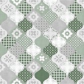 Home tegels groen/grijs behang (vliesbehang, groen)