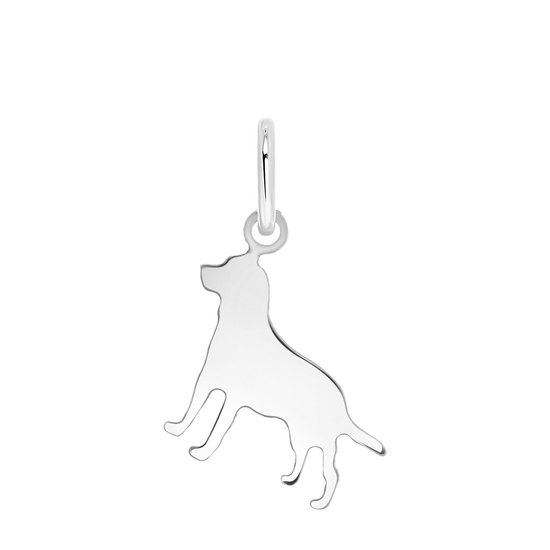 Lucardi Dames Zilveren hanger hond - Hanger - 925 Zilver - Zilverkleurig