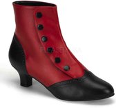 Bordello Enkellaars -36 Shoes- FLORA-1023 US 6 Rood/Zwart