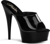 Pleaser - DELIGHT-601 Muiltjes - Paaldans schoenen - 44 Shoes - Zwart