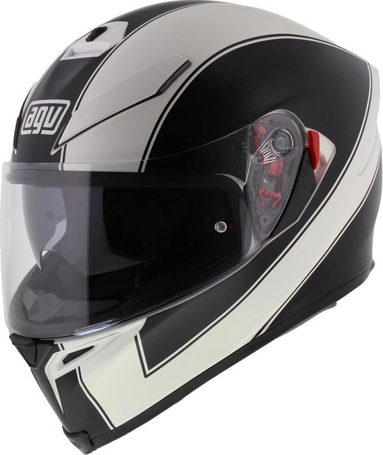 AGV K5 S Enlace Motorhelm mat wit zwart bol