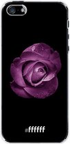 iPhone SE (2016) Hoesje Transparant TPU Case - Purple Rose #ffffff
