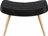 Sortio Home - Fauteuil Ligia - Zwart - Velvet