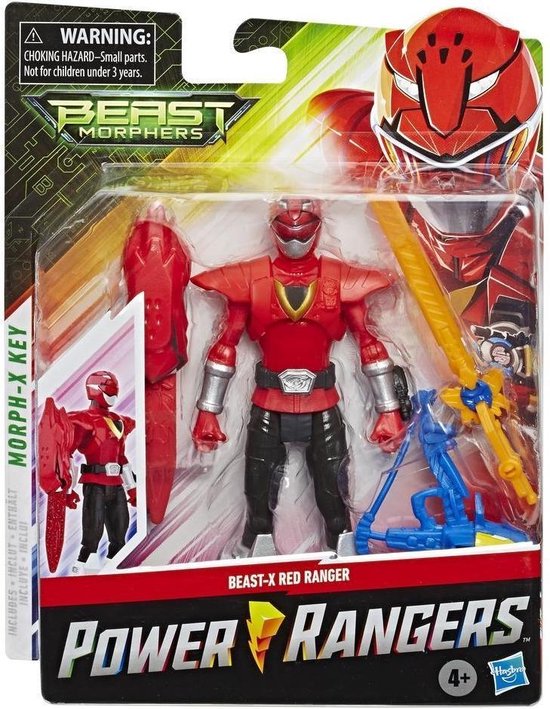 Power Rangers  beast-x Red Ranger Speelgoed actiefiguur - Speelfiguur  - 16cm - Power Rangers
