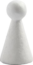 Creotime Styropor-model Kegellijf 10 Cm Wit 5 Stuks