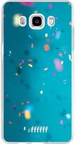 Samsung Galaxy J5 (2016) Hoesje Transparant TPU Case - Confetti #ffffff