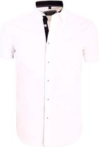 Carisma Overhemd Korte Mouw Effen Wit 9102 - XL