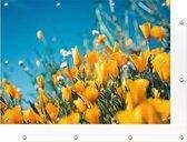 Tuinposter - Gele Bloemen - 100 x 70 cm | PosterGuru