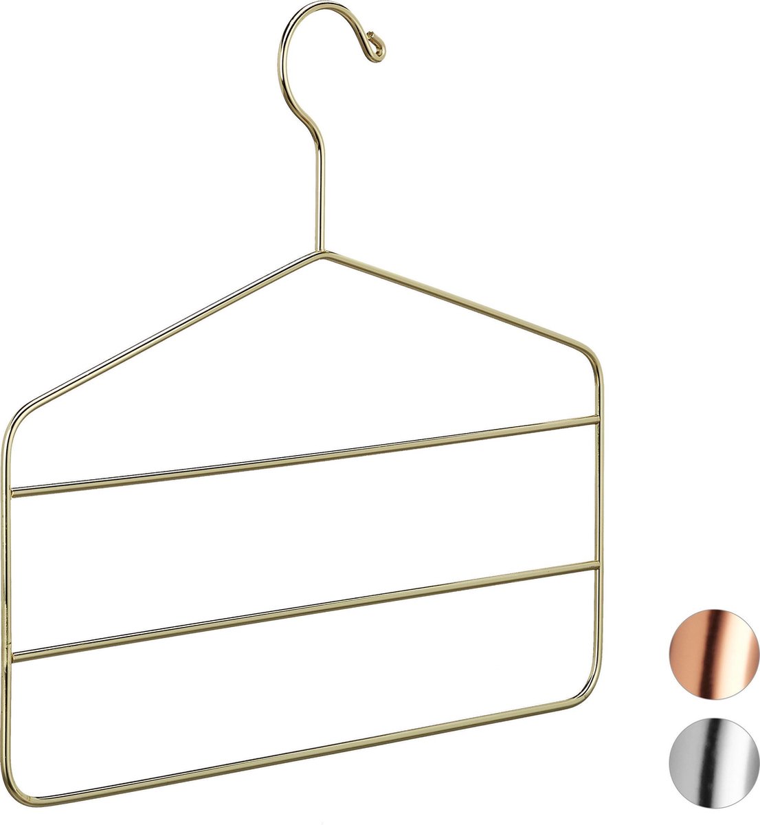 Cocomaya 33 cm Heavy Duty roségouden koperen metalen broekhanger, slack hanger, broekhanger, rokhanger met 360 graden draaibare haken en verstelbare clips, 20 stuks